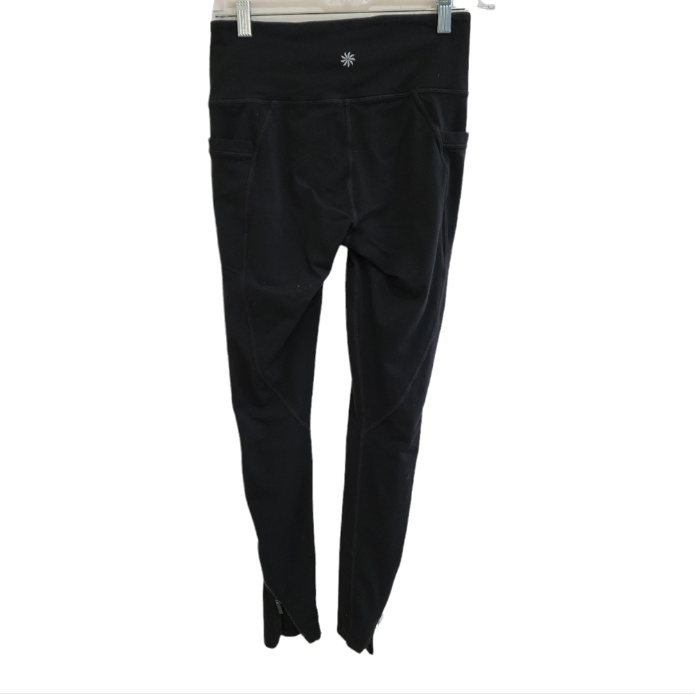 💜 Athleta Chaturanga To Town Black High Rise Leggings 348911 - Picture 2 of 7